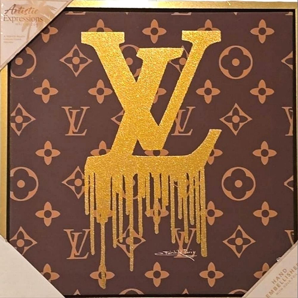 Fairchild Paris Dripping Louis Vuitton Framed Canvas Wall Decor